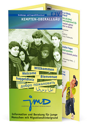 Beispiele Flyer Folder Plakat Karte Banner Logo