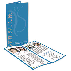 Beispiele Flyer Folder Plakat Karte Banner Logo