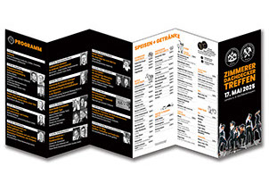 Beispiele Flyer Folder Plakat Karte Banner Logo