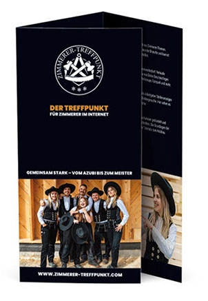 Beispiele Flyer Folder Plakat Karte Banner Logo